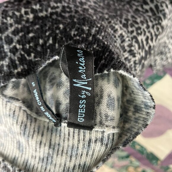 Guess by Marciano Bodysuit Womens S Animal Cheetah Print Turtleneck Long Sleeve - Picture 4 of 6